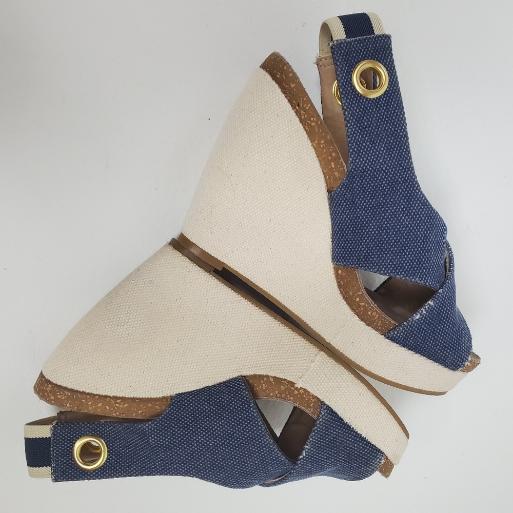 🤪FREE W/purchase! Anthro Splendid canvas wedges - Picture 2 of 8
